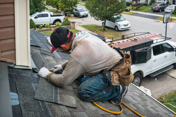 Professional Roofing technician working in Mount Hermon, VA